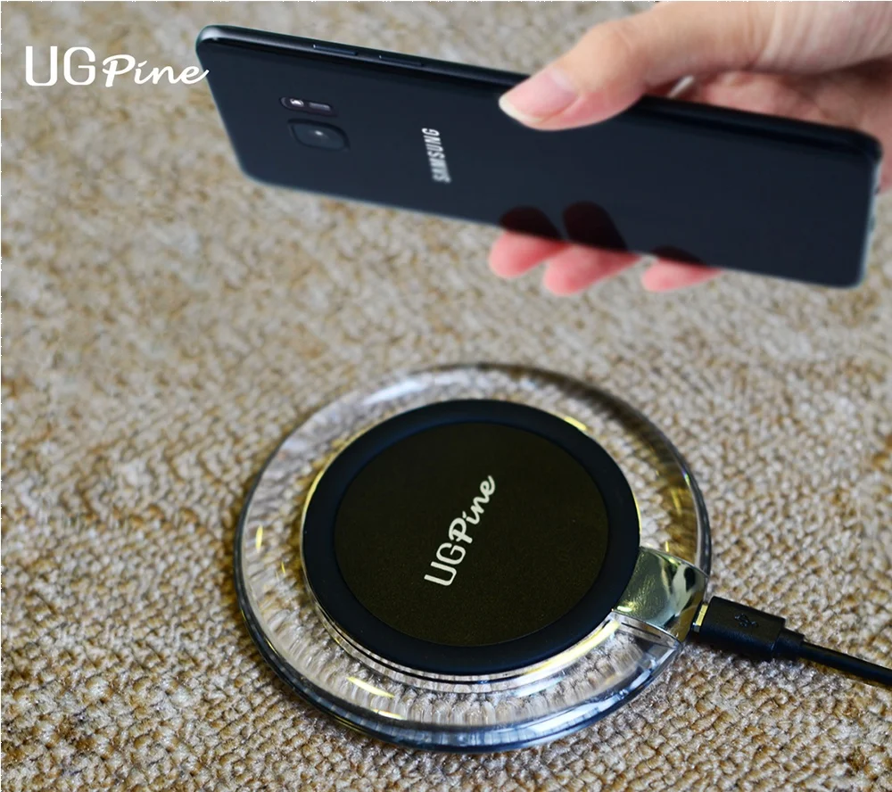  UGpine Qi Wireless Charger,Wireless Charging Adapter for Samsung Galaxy S7/S7edge/S6/S6 Edge Edge+ Note5 and all Qi Mobile 