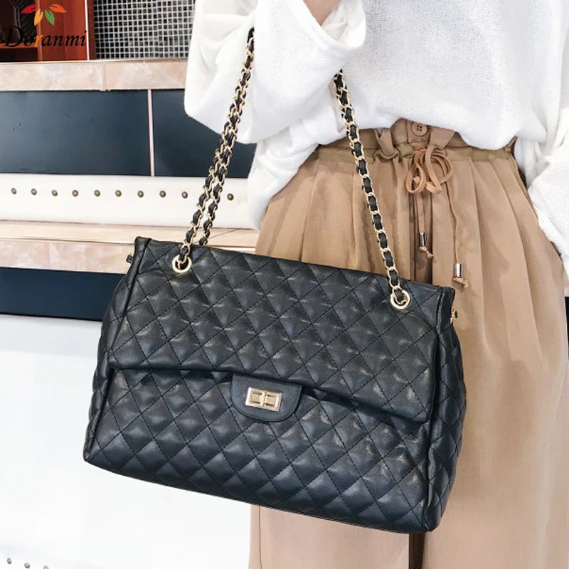 

DORANMI Diamond Lattice Handbag Women's Bag 2019 Large Capacity Shoulder Bags Female Leather Bag Totes Bolsos Mujer DJB480