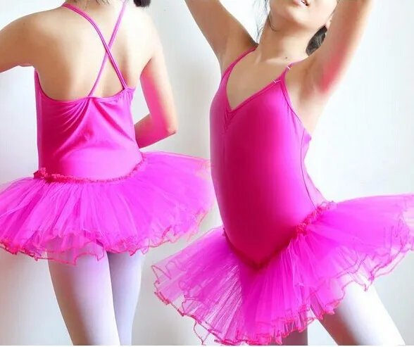 

Hot!Children Dance Tulle Dress Girl Ballet Girl Suspender Dress Fitness Clothing Performance Wear Leotard Costume