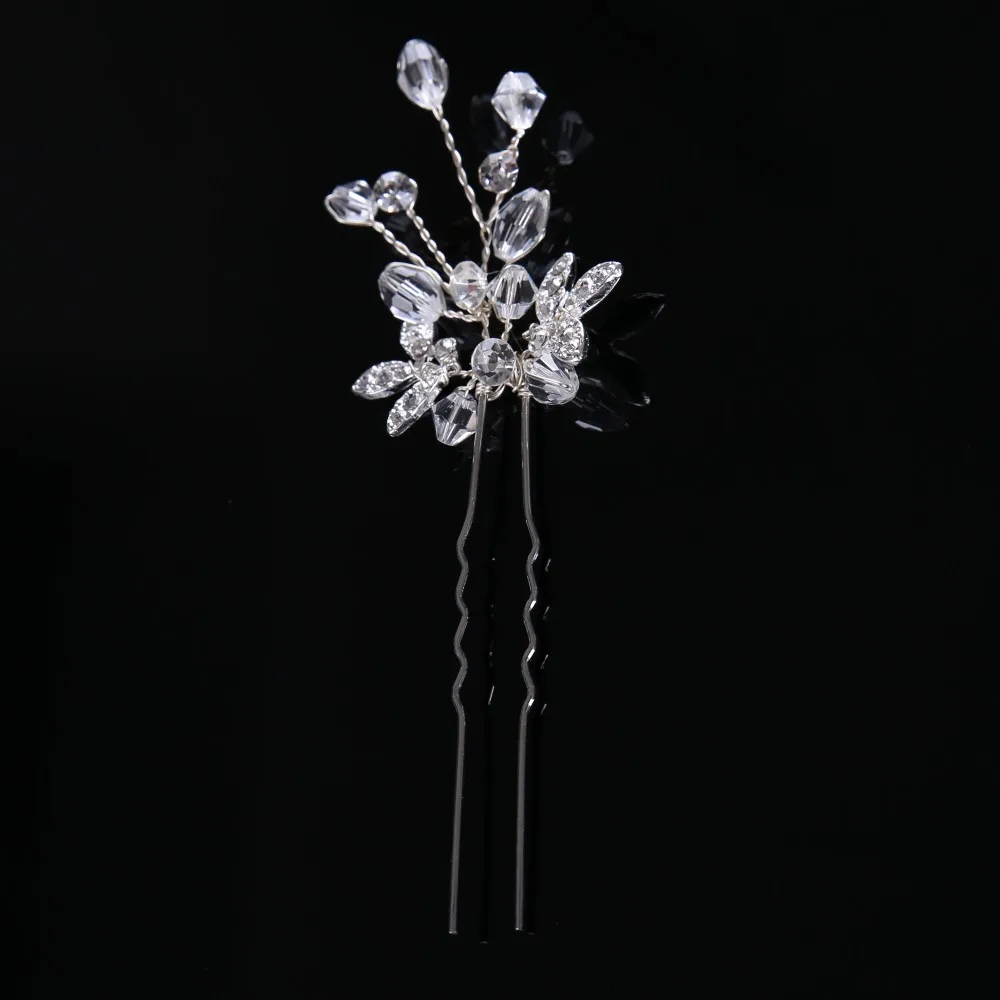Silver Alloy Hair Pins (6)