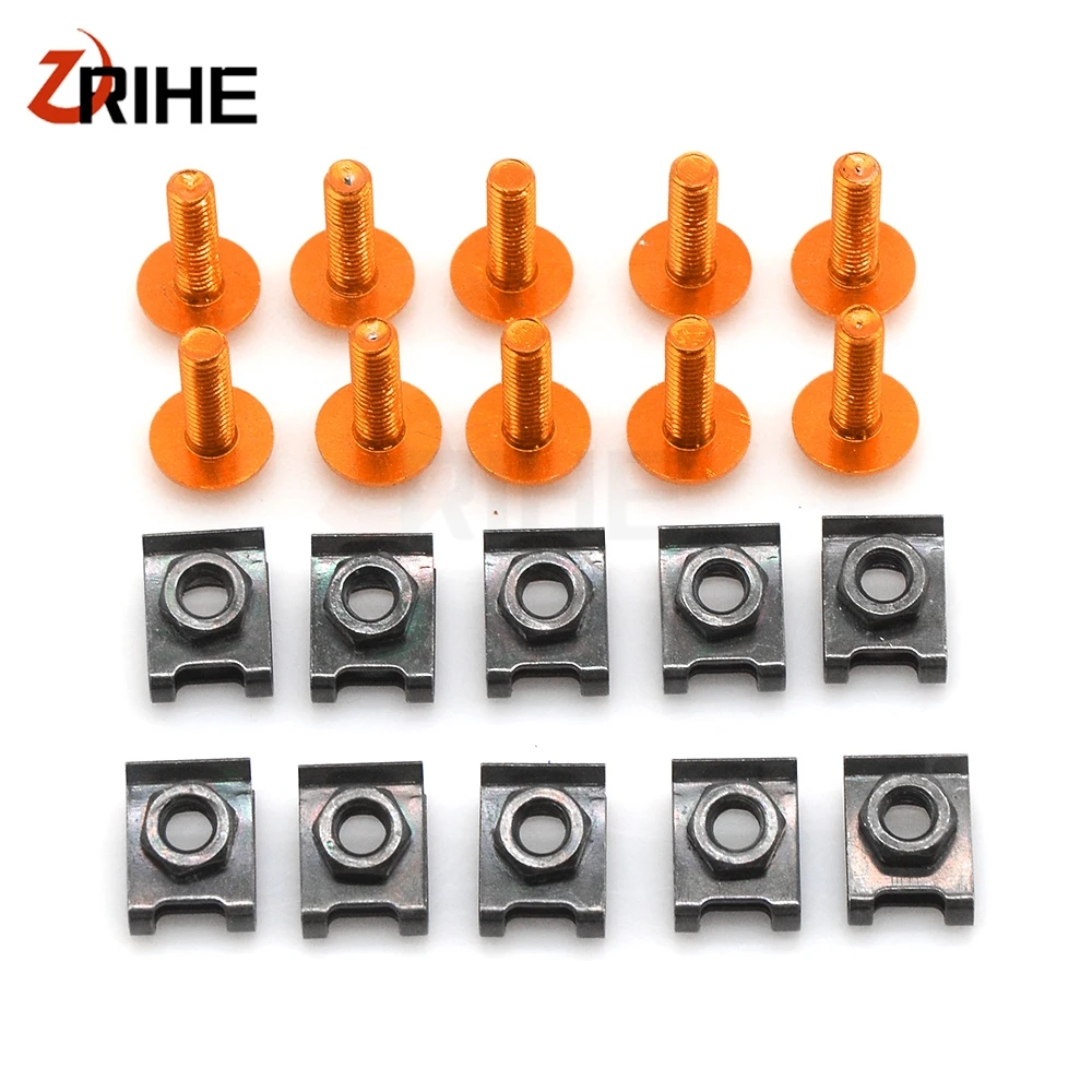 

Fairing Body Work Bolts 10 PCS Motorcycle Spire Speed Fastener Clips Screw Spring Nuts For Kawasaki ZRX ZZR 1200 ZX 10R 12R 14R