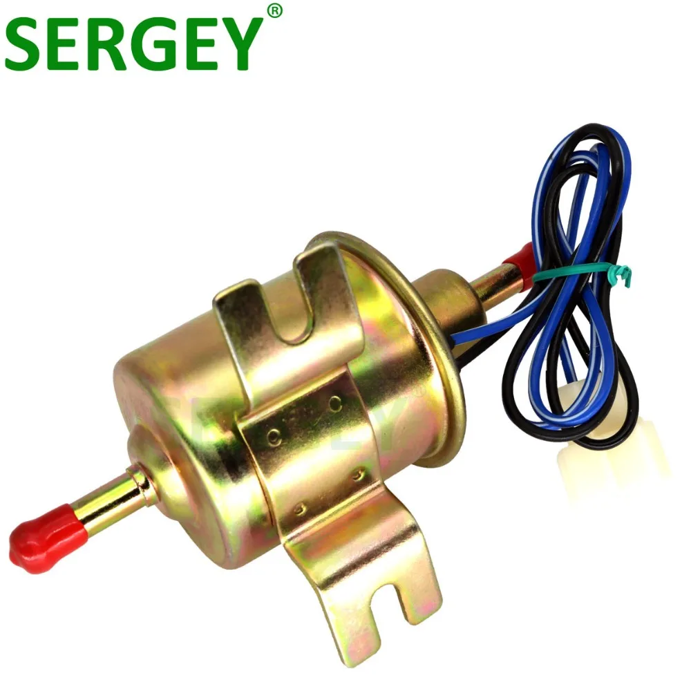 

Universal Diesel Petrol Gasoline 12V Electric Fuel Pump Low Pressure Bolt Fixing Wire HEP-02A For Most Car Carburetor Motorcycle