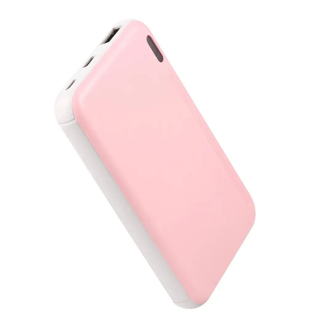 10000 мАч, портативное зарядное устройство для мобильного телефона, Внешнее зарядное устройство, двойной USB внешний аккумулятор, розовый повербанк, быстрая зарядка для iPhone - Цвет: P