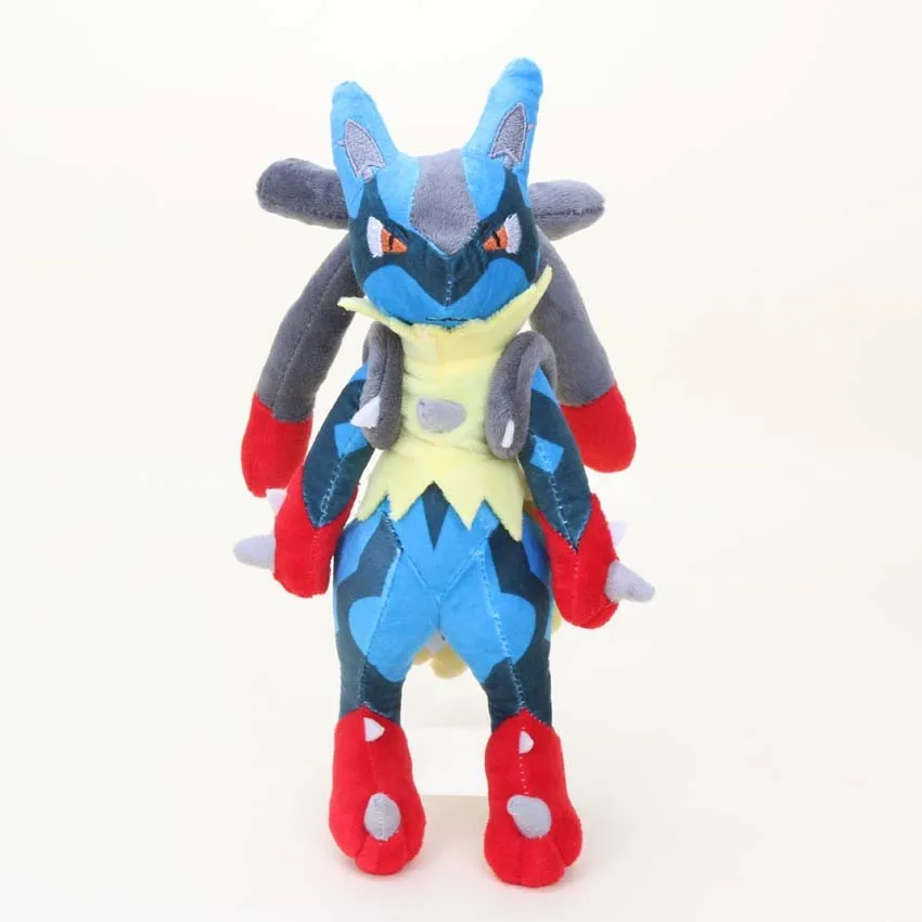 28 см карман кукла центр мега Lucario XY Мягкие плюшевые игрушки мягкие куклы для детей Высокое качество