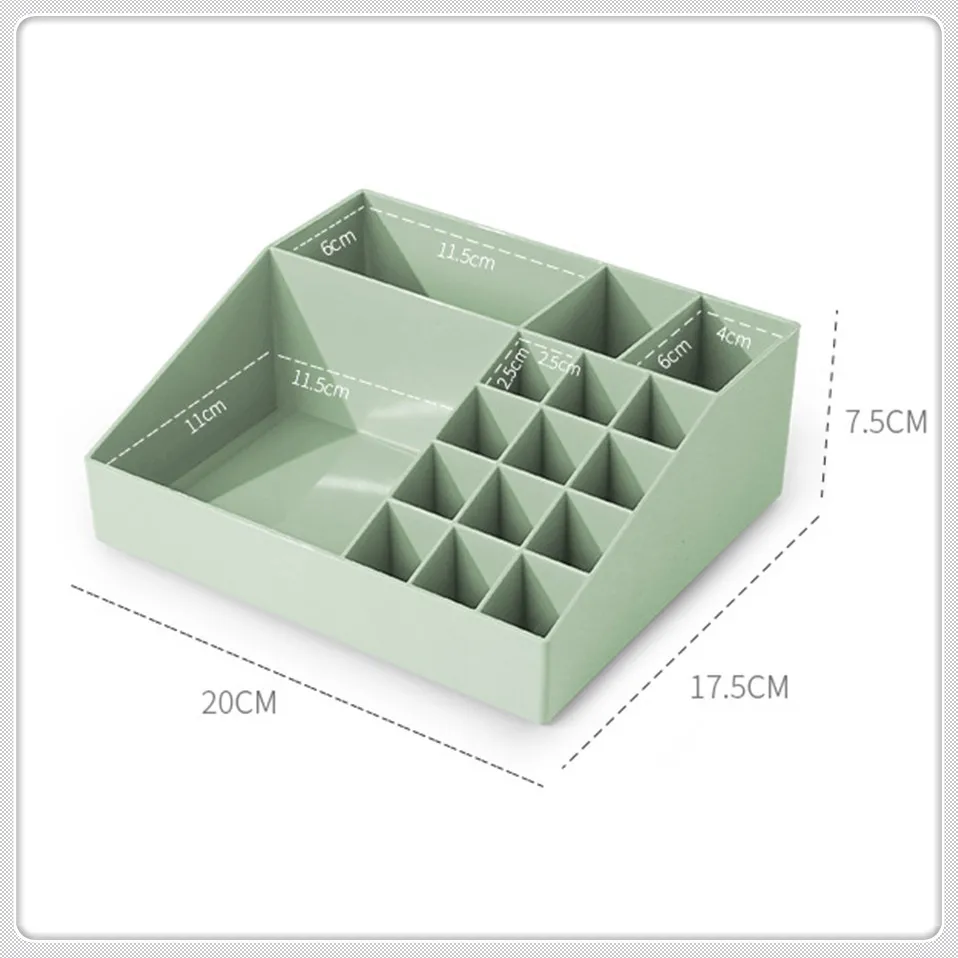 Msjo Настольный органайзер пластиковая щетка и вкладыш коробка для хранения макияжа пульт дистанционного управления для канцтоваров и мелких предметов держатель коробка для помады контейнер