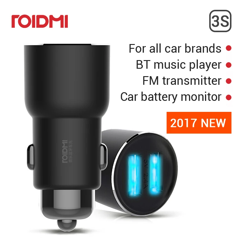 Buy ROIDMI 3S Bluetooth4.2 Dual USB 5V 3.4A Car