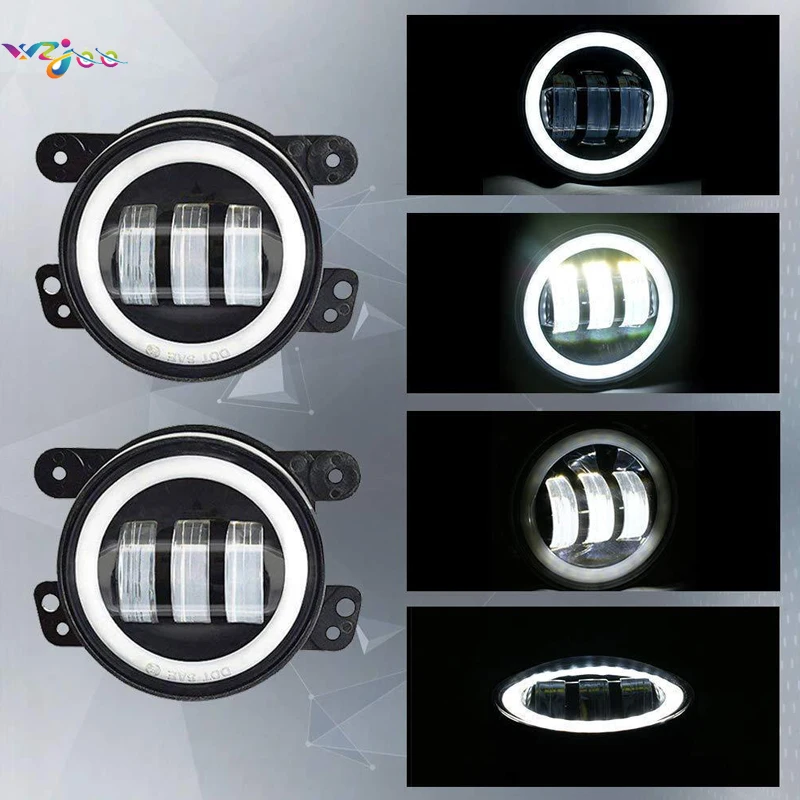 WZJOO 7 &quotHalo светодиодный головной светильник &amp 4'' туман сигнальные лампы Хвост