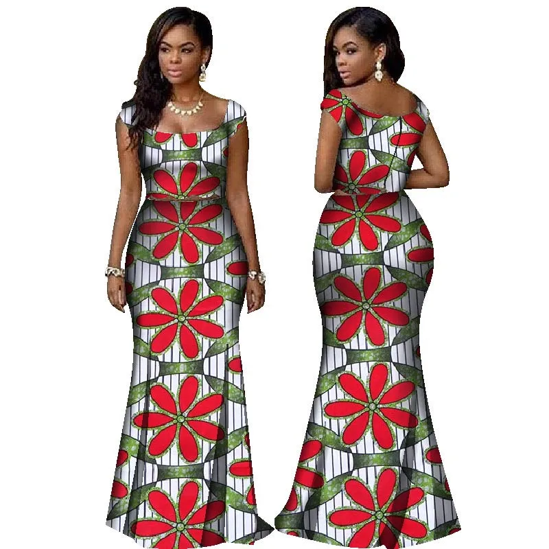 African-Print-Two-Piece-Set-Dashiki-African-Clothes-for-Women-Bazin-Square-Collar-Sleeveless-Crop-Skirt(3)