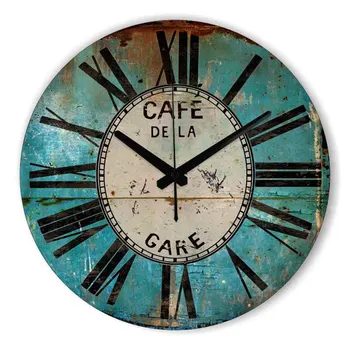 

Retro Wall Decor Wall Clock Home Decoration Warranty 3 Years Vintage Decorative Wall Clock Roman Number Living Room Decoration