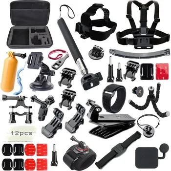 

QQT for Gopro accessories set for go pro hero 7 6 5 4 3 mounting kit 360 wheel support xiao mi yi / Eken h9r camera accessories
