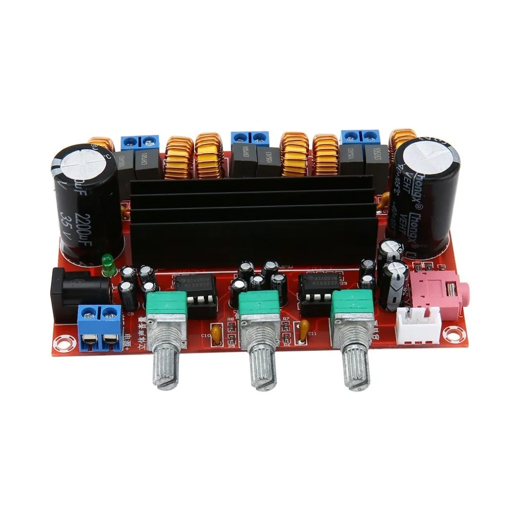 Новая версия высокое Мощность усилители двойной чип TPA3116D2 50Wx2 + 100 W 2,1 путь цифровой сабвуфера усилителя звука доска