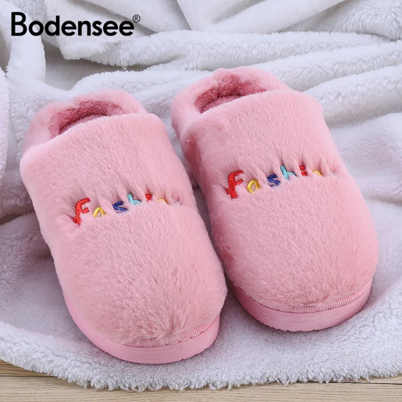 

Women Fashion Cotton Slippers Ladies Winter Non-slip Home Slippers Indoor Plush Size House Shoes Woman