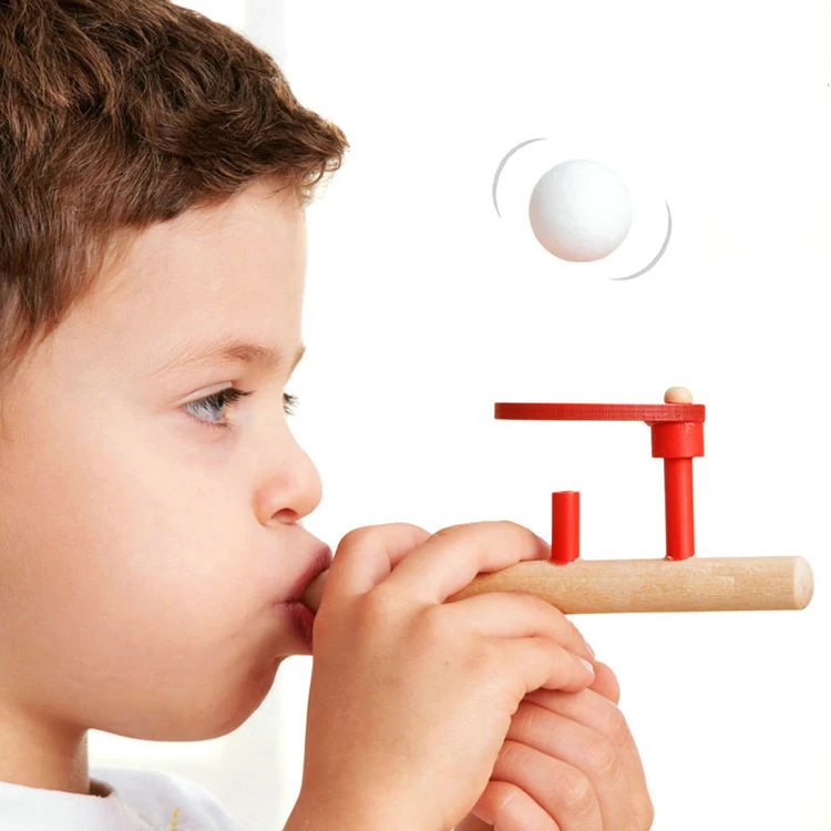 

JIMITU Children's Outdoor Sports Funny Toys Magic Foam Ball Wood Pipe Floating Ball Game Gift Blow Toy Juggling Balance Balls