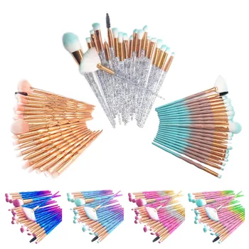 

20 Pcs Makeup Brushes Set Gradient Colors Foundation Contour Powder Eye Shadow Eyeliner Lip Blending Cosmetic Beauty Tools