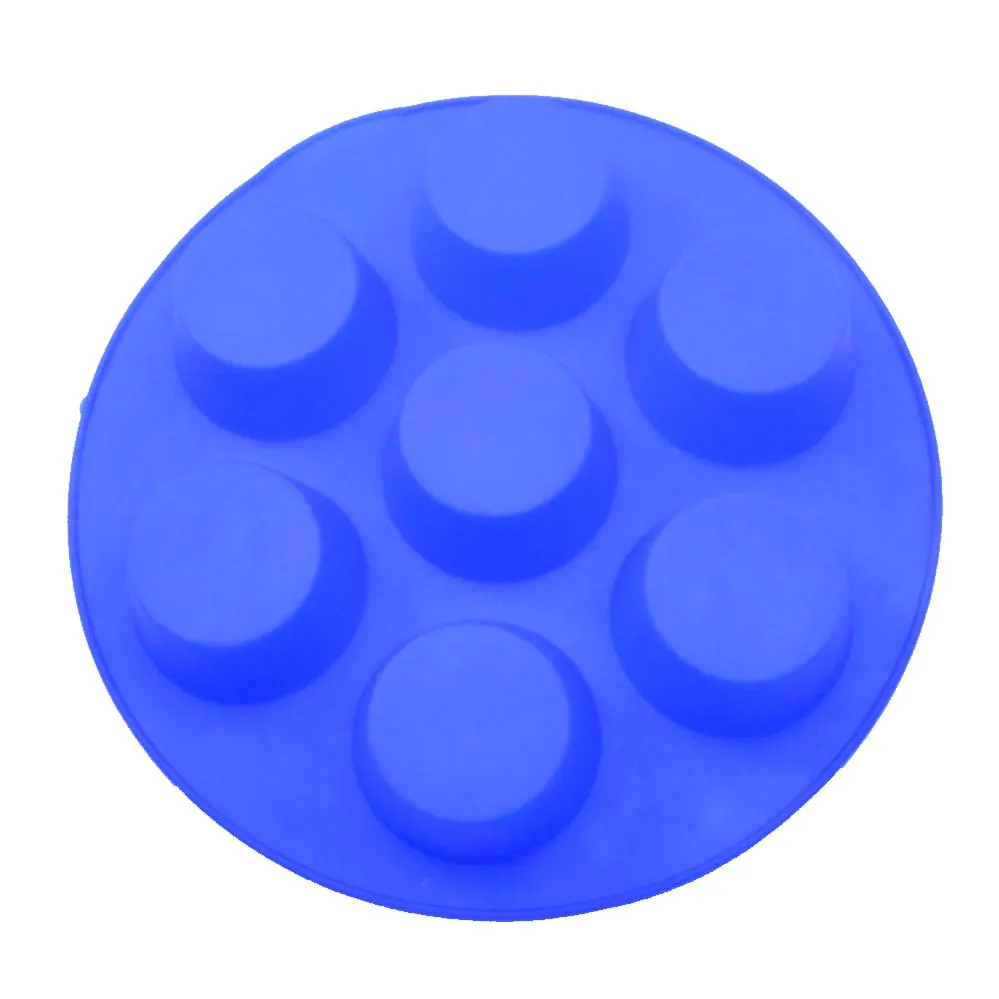 Food silica gel oven special cake mold jelly ice blocks Soap making mold 7 hole soap silicone mold