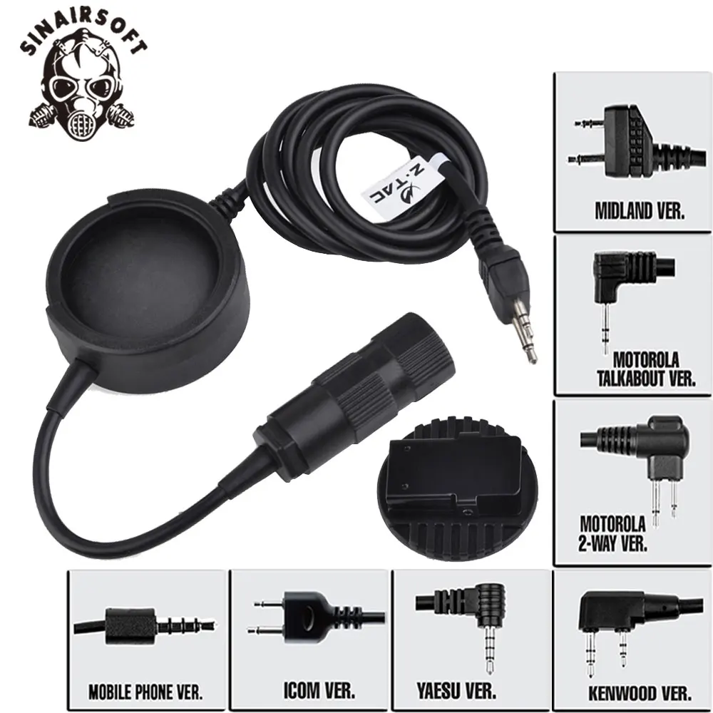 Fone de Ouvido Aplicável para a Gama Completa de Z-tac Sinairsoft Novo Plug Buraco Tático Z138