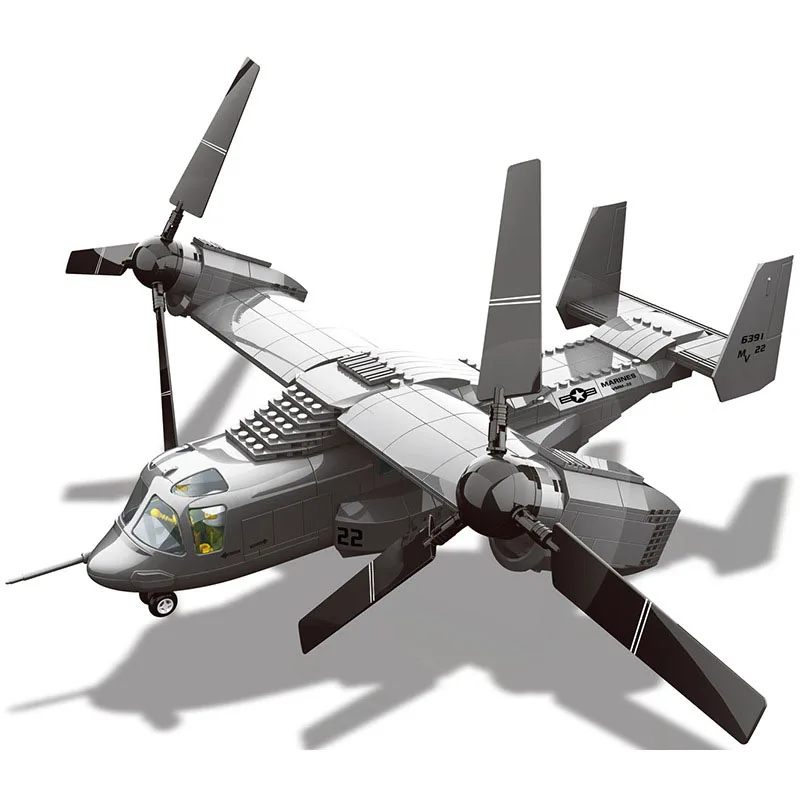 military building block sets assembled aircraft airplane fun plane chinese fighter assembling model 6 toy child gift collection