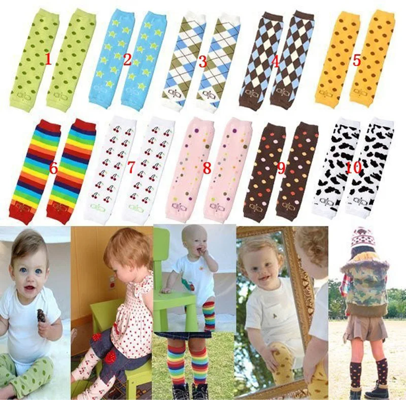 Retail baby boy knee length socks Wave point printed baby girl leg