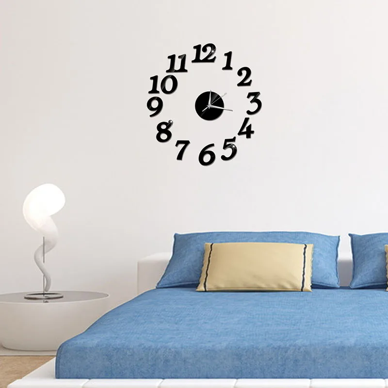 Wall Clock Digital Watch Home Clocks Living Room Sticker Home Decor Relojes Adhesivos Decorativos Para Paredes