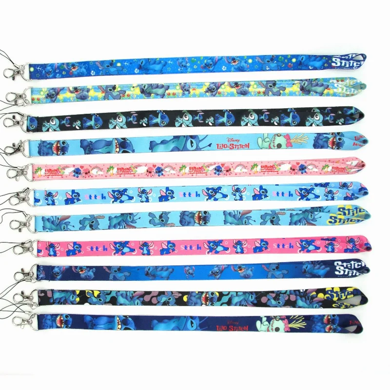 

1 Pc new Hot sale cute Lilo Stitch Lanyard Keys ID Cell Phone Neck Strap Toys Action Figure toy gift