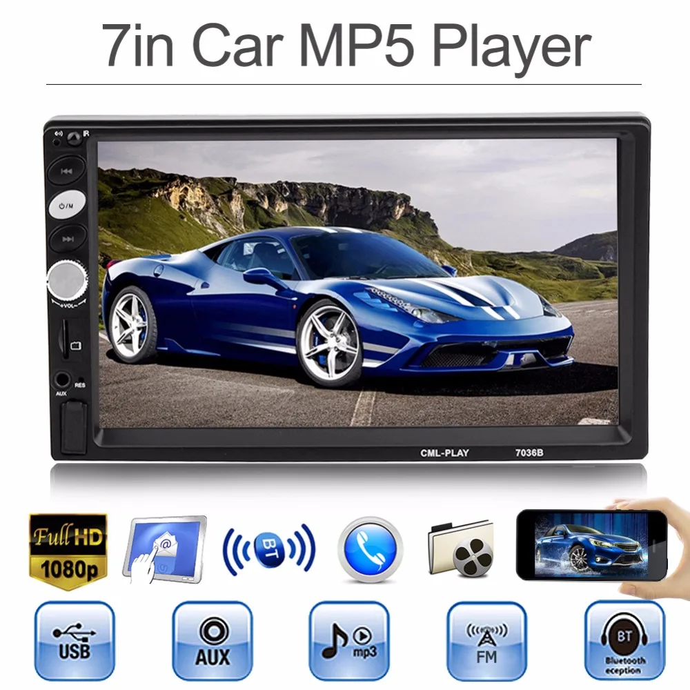 

Universal 2 din Car Multimedia Player Autoradio 2din Stereo 7" Touch Screen Video MP5 Player Auto Radio Backup Camera