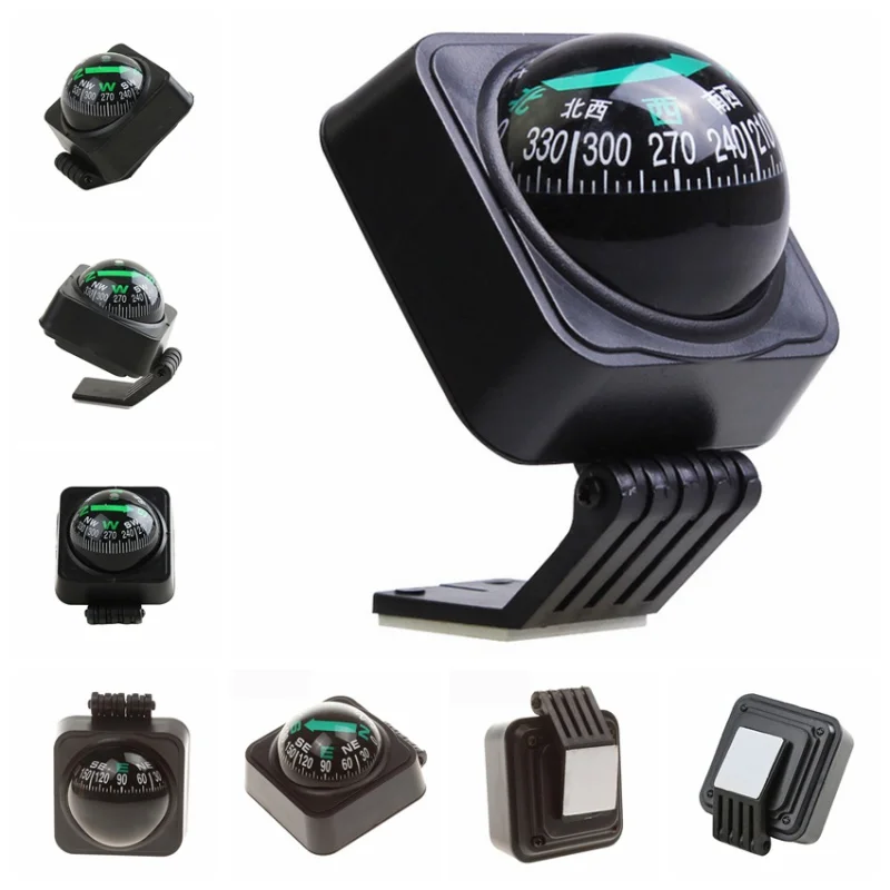 عالية الكمية في الهواء الطلق سيارة صغيرة محمولة البوصلة مرنة والملاحة لوحة دليل الكرة قابل للتعديل زاوية
