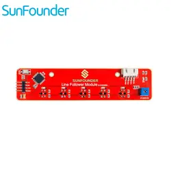 SunFounder I2C 5 канал линия последователь отслеживания модуль для Raspberry Pi Arduino салона автомобиля Робот робототехники MCU ATMEGA328P TCRT5000