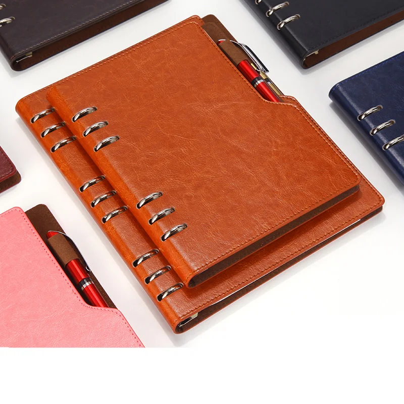 

Notebook A5 B5 Leather Bullet Journal Annual Planner 2019 Spiral Agenda Personal Diary Binder Pocket Organizer For Stationery