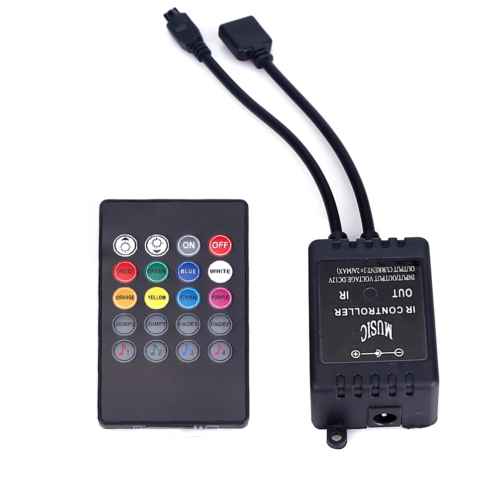 

Mini Music LED Controller 72W 12V Common Anode Sound Sensitive Music LED Controller for RGB LED Striplight
