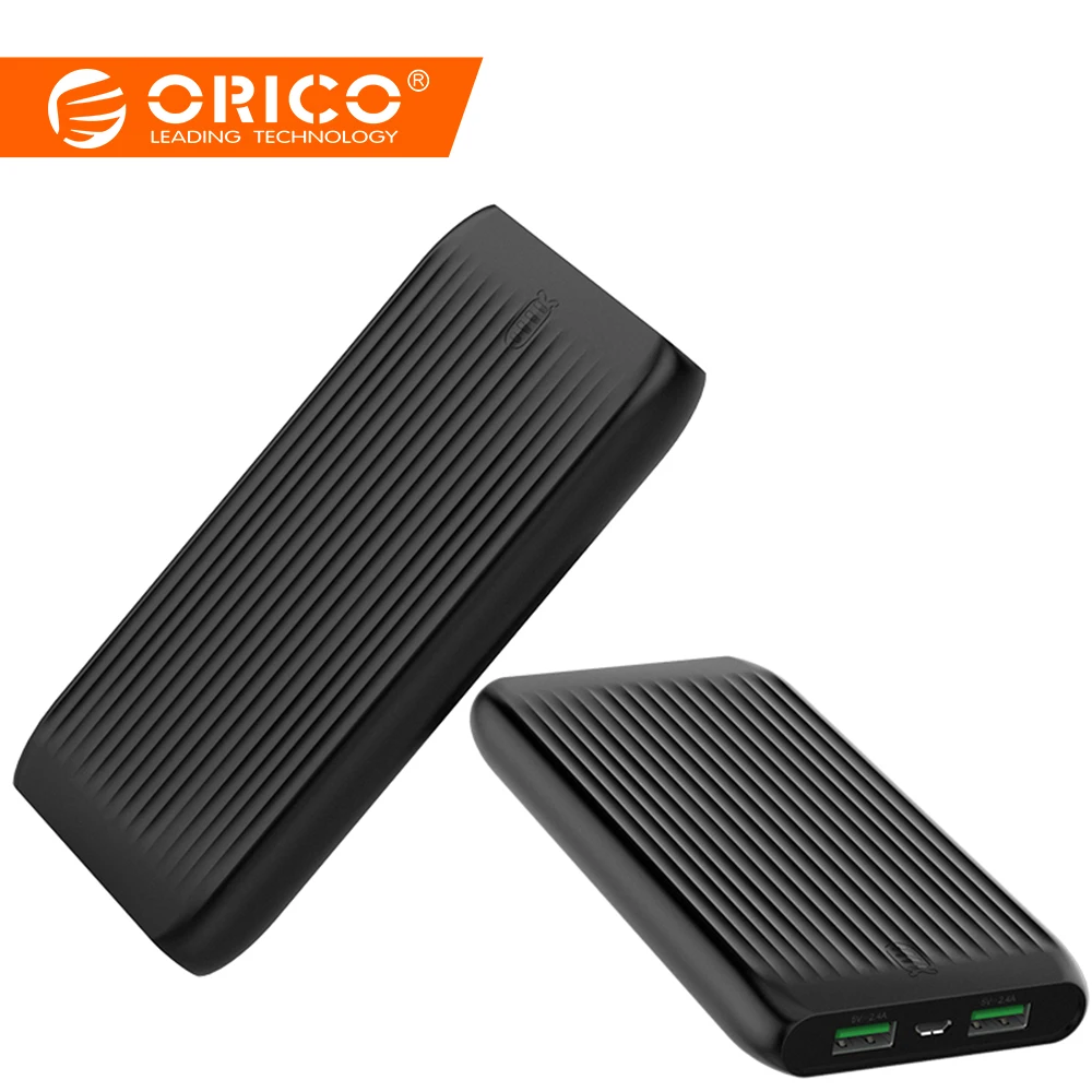 

ORICO 10000mah Large-Capacity Power Bank External Battery 5V2.4A Dual Output with LED Indicator Charge for Mobile Phone Tablet