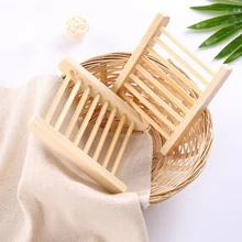 Портативная бамбуковая деревянная мыльница для душа держатель Контейнер для хранения