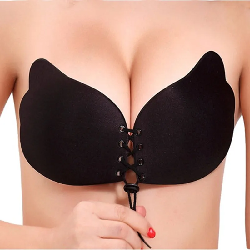 

Women Strapless Invisible Bra Sexy Push Up Bra Angel Wing Shape Self-Adhesive Silicone Bust Backless Bra Covers