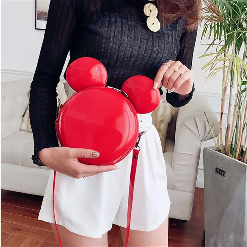 Fashion Brand Design Women Mickey Shaped Bag Cute Funny Women Evening Bag Clutch Purse Chain Shoulder Bag for Birthday Gift