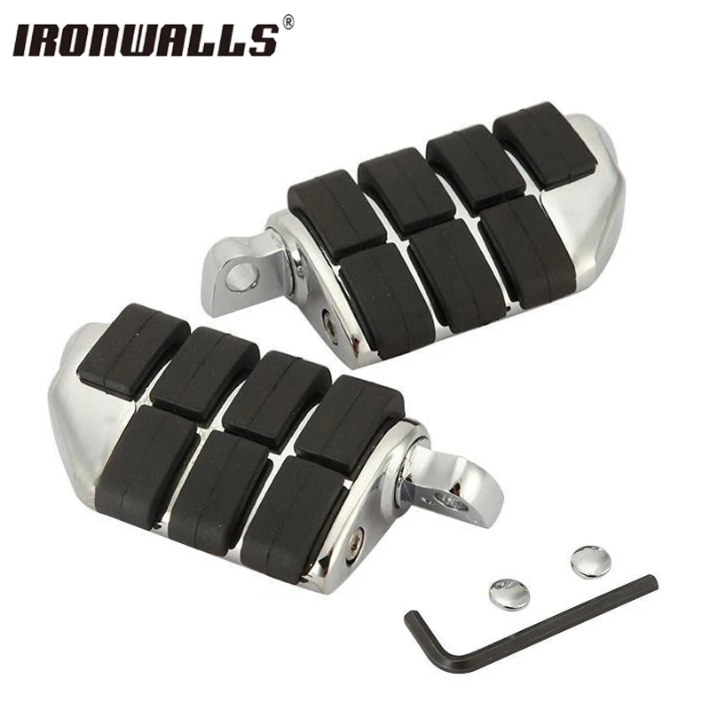Ironwalls Motorcycle Foot Pegs Footrest Footpegs Skid Proof Rubber For