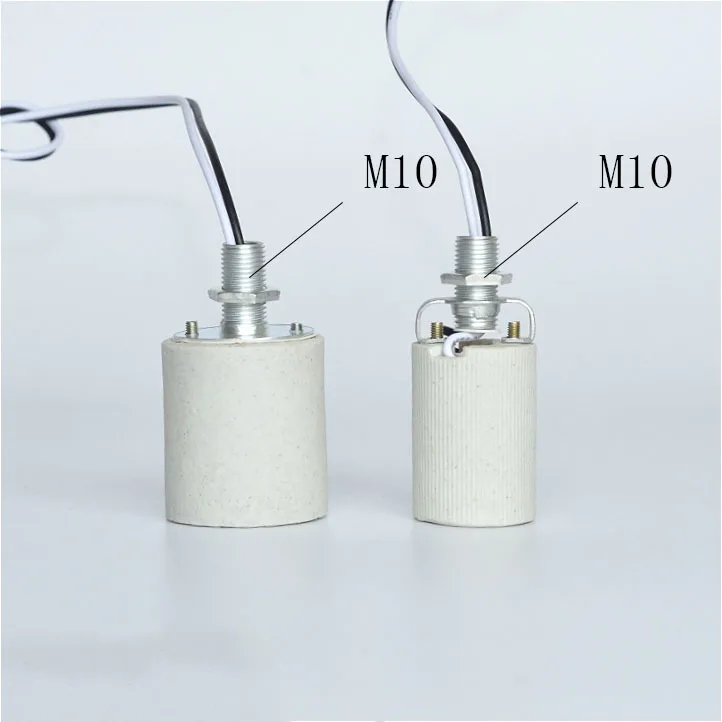 

1PCS High temperature ceramic Lamp Holder E14 E27 lamp Base, lighting lamp Socket with bracket, with Screws and Nuts