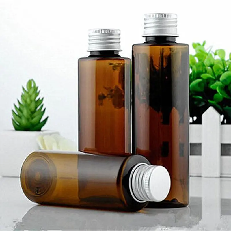 Download 50PCS 150ml Empty Bottle 100ml Amber Bottle Liquid Brown ... Yellowimages Mockups