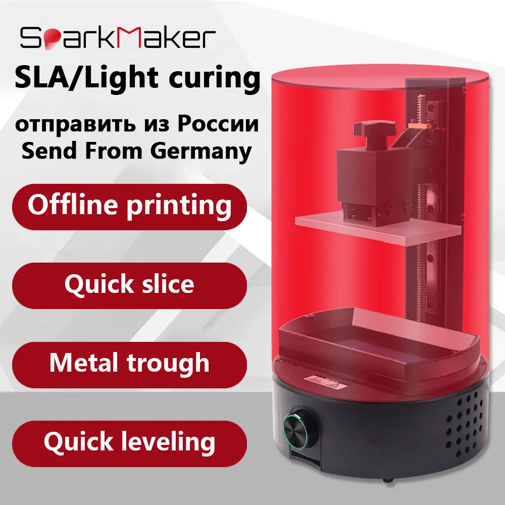 

SparkMaker 3D printer UV-LED colourful DLP latest slice speed Mini Desktop 3D printer Uv resin Printer Machine