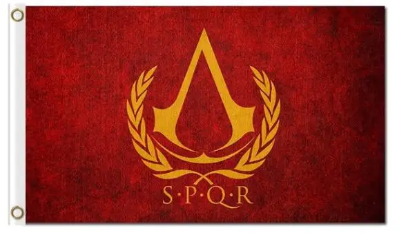 Assassins creed флаги spqr 3x5ft пользовательские флаги древний Римский имперский флаг на заказ любое хобби бизнес история баннер флаг