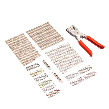 

Hand Pressure Pliers Set Eco-friendly Color Button Set Includes 1 Pliers 10 Solid Buckles 10 Colors 10 XY Five-prong Buckles