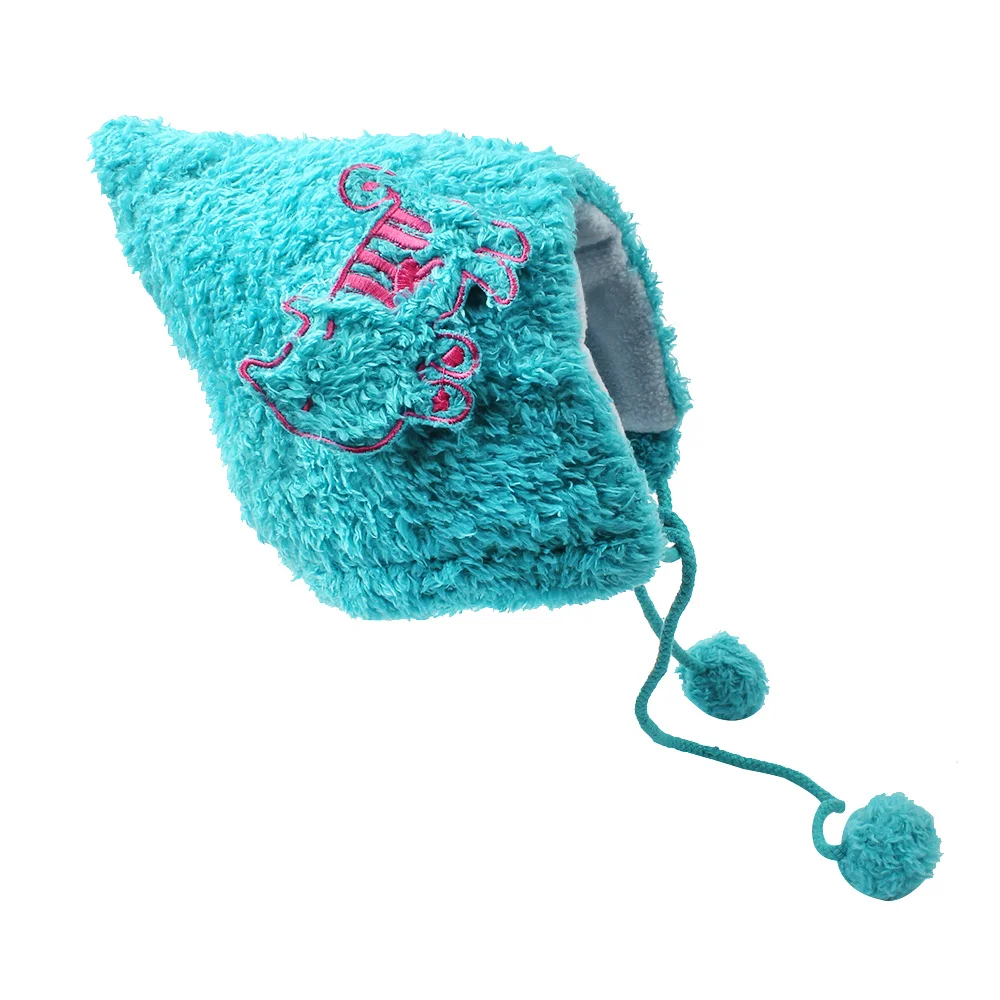 Cartoon Cat Baby Beanie Scarf Set Warm Velvet Baby Hat For Girls Lace Up Ear Protect Boys Beanie Autumn Winter Baby Boy Clothing (8)
