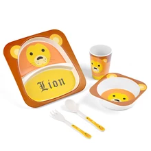 5 pcs/set Bamboo Fiber Children's Tableware Set Baby Feeding Plate Set Bowl Cup Spoon Fork Cartoon Baby Dinnerware Kids Dishes 5 pcs/set Bamboo Fiber Children's Tableware Set Baby Feeding Plate Set Bowl Cup Spoon Fork Cartoon Baby Dinnerware Kids Dishes