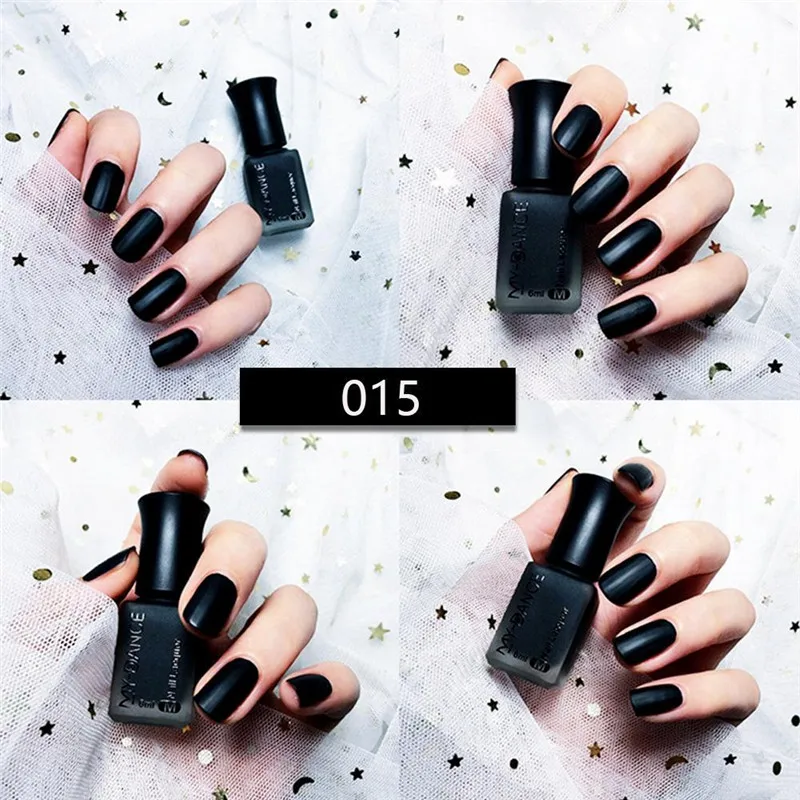 

Learnever Matte Nail Polish 19 colors Pure Color Long Lasting Nail Art Lacquer Fast Dry Manicure Design black nail polish Gel
