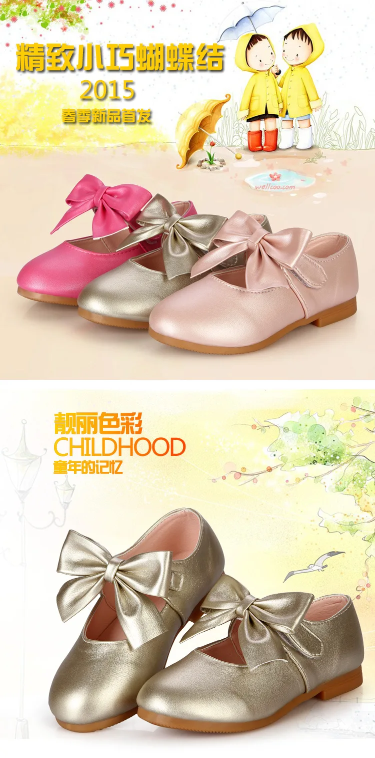 Внешней торговли обувь с бантом обувь для девочек осень студент принцесса Обувь детей Обувь как горох