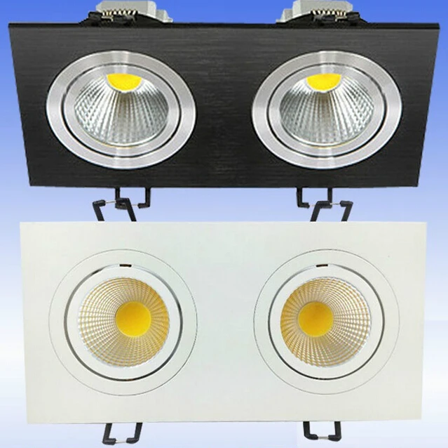 

Hot sale Dimmable18W Double LED COB Ceiling downlight Recessed Cabinet Lamp AC110V /AC220V/AC230V/AC240V