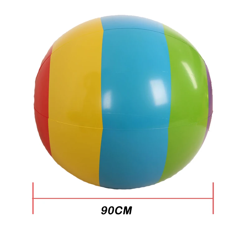 90 см гигантский красочные шарики с водой для взрослых детей надувные волейбол пляжный мяч Плавание бассейн игрушка открытый Семья игрушки