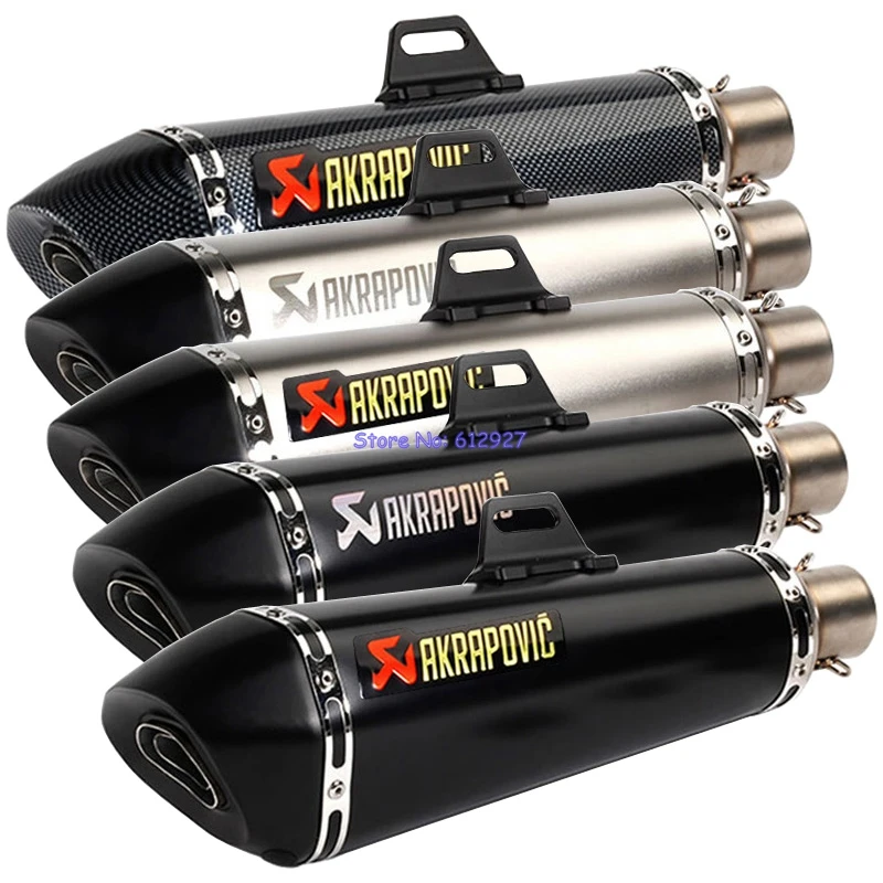 

JOHOTAKI: Inlet 36-51mm Motorcycle Exhaust Muffler Pipe Universal Akrapovic Motorbike Muffler Exhaust Pipe Silencer Leak