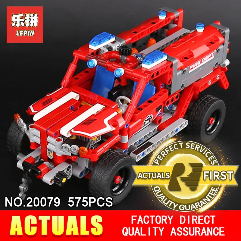 

Lepin 20079 575Pcs Technic Series The First Responder Set 42075 Building Blocks Bricks Educational Toys Model for Boy's Gifts