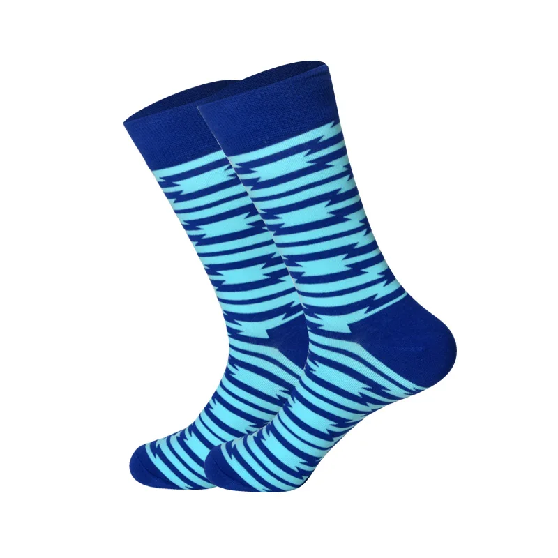 Мужские носки, 21 цвет, модные, сетчатые, кактус, морская волна, повседневные, узор, британский стиль, счастливые носки - Цвет: Graphical A