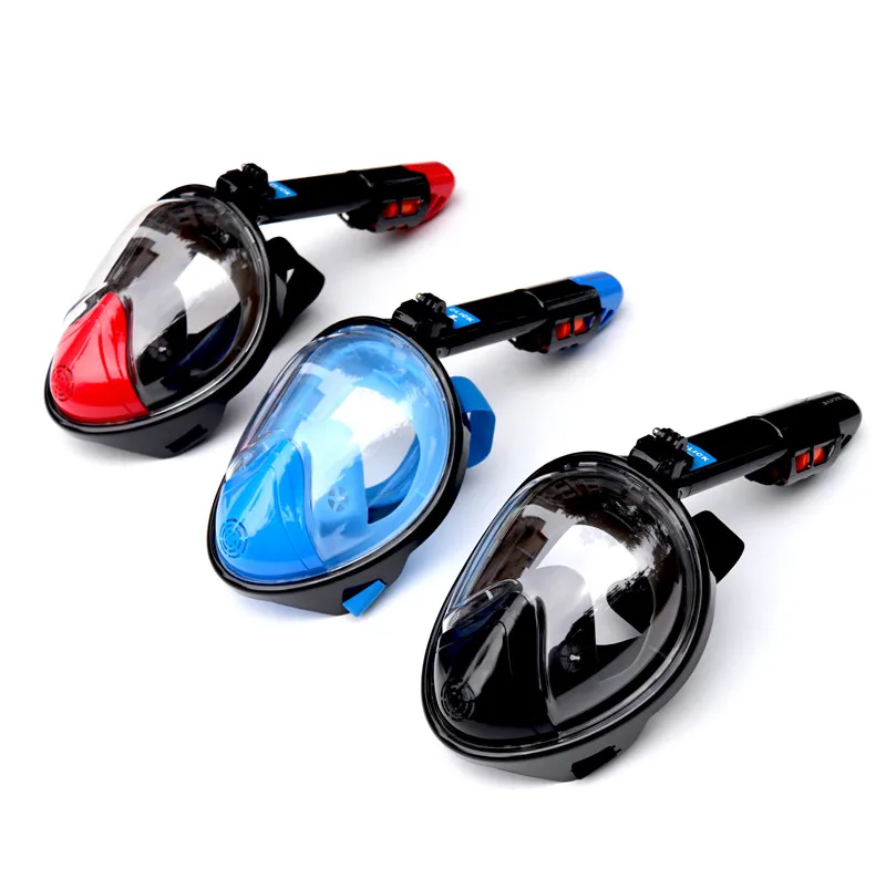 Underwater Anti Fog Diving Mask Snorkel Swimming Training Scuba mergulho 2 In 1 full face snorkeling mask For Gopro Camera Underwater Anti Fog Diving Mask Snorkel Swimming Training Scuba mergulho 2 In 1 full face snorkeling mask For Gopro Camera