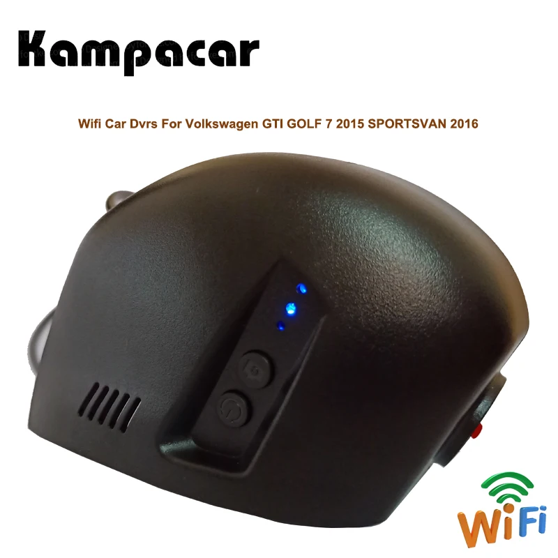 

Kampacar Wifi Car Dash Camera Auto Video Recorder Dual Cam For Volkswagen Golf GTI GTE R Plus GOLF7 2015 Sportsvan 2016 Car DVRs